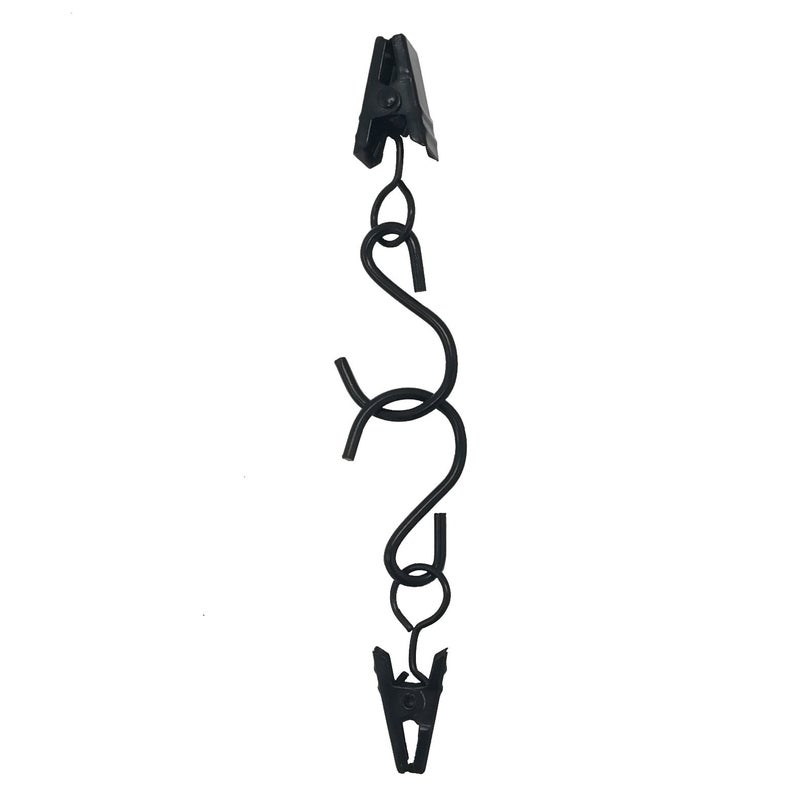 Alamic Gutter Hangers for Lights Patio Light Clips 30 Pack Stainless Steel String Light Hangers Multifunctional Clip Hooks for Home, Patio, Garage, Party, Camp and More - Black - Image 3